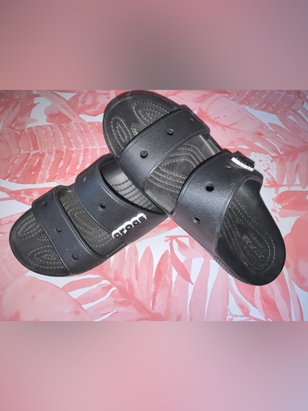 Men Women’s Unisex Black Crocs Sandals M7 W9 NEW